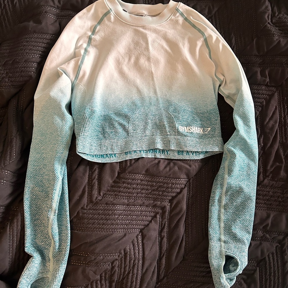 Gymshark ombré long sleeve crop top